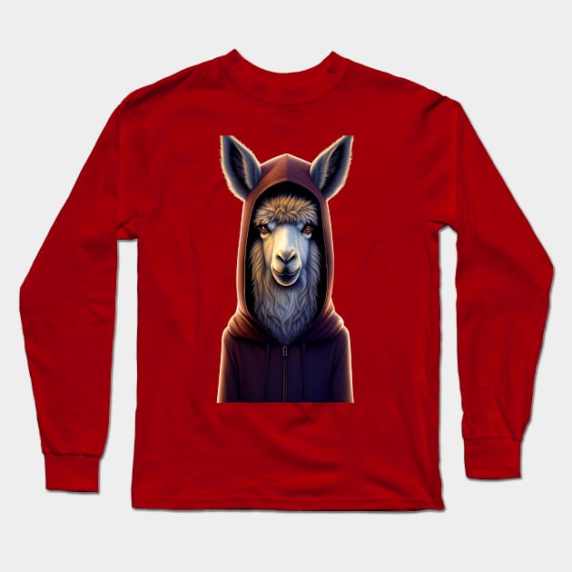 Llama 8 Long Sleeve T-Shirt by Vakian